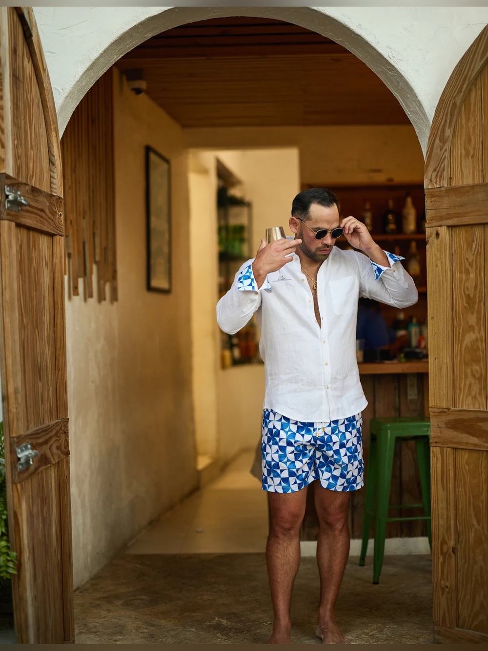 Kenny Flowers “The Greece” swim trunks